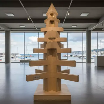 Аренда Модель елки деревянная для сборки на территории Морпорта Сочи — ART SPACE