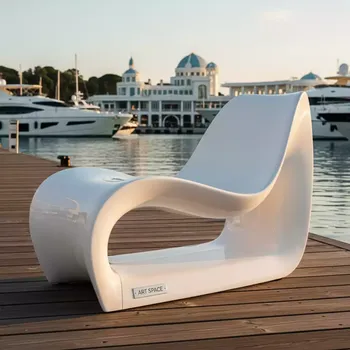 Аренда Кресло Lido белое на территории Морпорта Сочи — ART SPACE