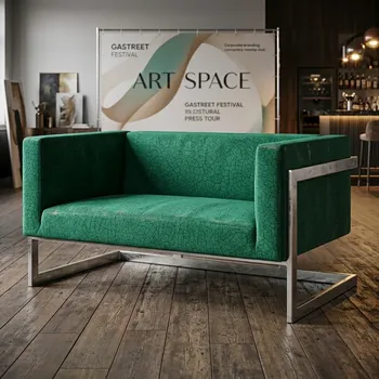 Аренда желтого двухместного дивана в Сочи | ART SPACE