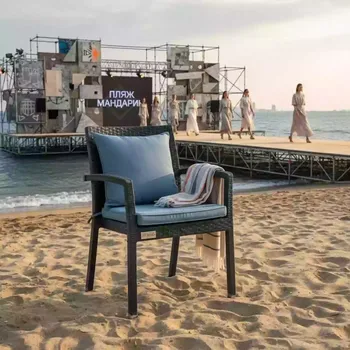 Аренда Кресло пластиковое плетеное Capri на пляже «Мандарин» — ART SPACE