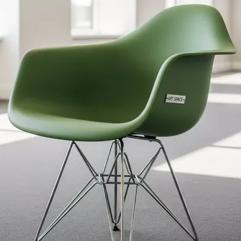 Аренда Стул дизайнерский Eames стиль DSW металл зеленый в Pullman Sochi Centre — ART SPACE