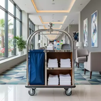 Аренда Тележка для горничной с синим мешком Baltic в Novotel Resort — ART SPACE