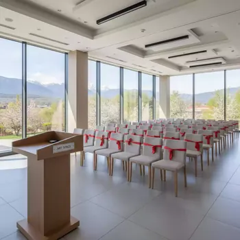 Аренда Банты на стулья красного цвета в Mercure Сочи Центр — ART SPACE