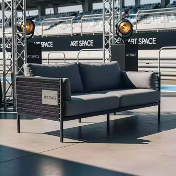 Аренда Диван двухместный Salemo 2 Sofa графит на Сочи Автодроме — ART SPACE
