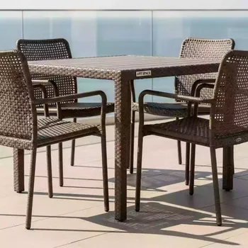 Аренда Комплект плетеной мебели T282BNT Y35B W2390 brown 4 штуки в Radisson Collection Paradise — ART SPACE