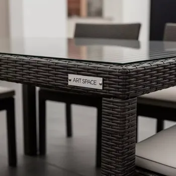 Аренда Стола из искусственного ротанга DECO 120х85 темно коричневый в казино «Сочи» — ART SPACE