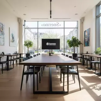 Аренда Стол Лидер 1 1500х800 мм орех черный каркас в ресторане «Sanremo» — ART SPACE