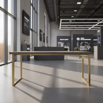 Аренда Стол серый золотой Лидер 2 1800х800 в Сириус Арене — ART SPACE