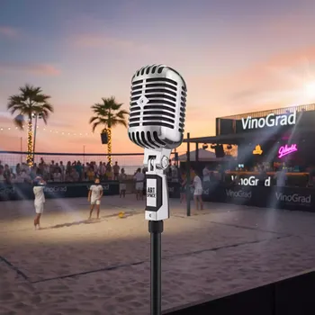 Аренда Караоке микрофон Swinging на стойке пружине Elvis в пляжном комплексе VinoGrad — ART SPACE