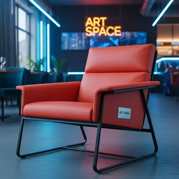Аренда Кресло Kingston экокожа Cayenne 1119 каркас металл RAL черный в ресторане «La Terrazza» — ART SPACE