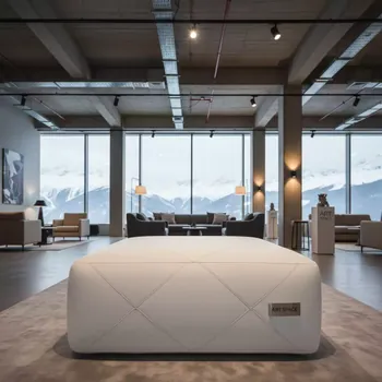 Аренда Пуф "Геометрия" бескаркасный белый в Radisson Hotel Rosa Khutor — ART SPACE