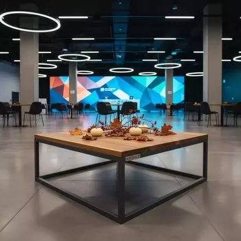 Аренда Стол кофейный Amal антрацит алюминий тик в Mantera Supreme — ART SPACE