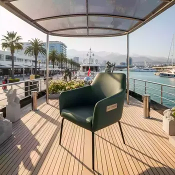 Аренда Стул Olys экокожа Fiji Pine ножки металл на VIP теплоходе (Морпорт Сочи) — ART SPACE
