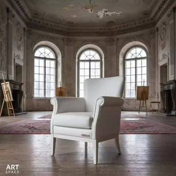 Аренда Кресло белое 80х70х80 см в усадьбе Голицына — ART SPACE