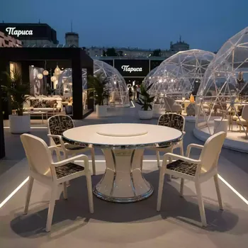 Аренда Комплект мебели пластиковой Sky Air Ø105 в ресторане «Паруса» — ART SPACE