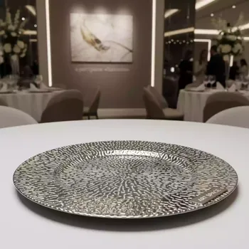 Аренда Тарелка подстановочная Coral серебряная 350 мм в ресторане «Sanremo» — ART SPACE