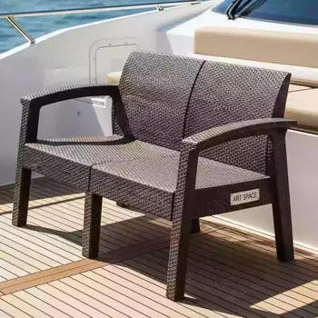 Аренда Диван двухместный пластиковый Yalta 2set AFM 1020A brown на теплоходе «Дагомыс» — ART SPACE