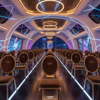 Аренда Стул Хит банкетный коричневая корона каркас золото в Radisson Collection Paradise — ART SPACE