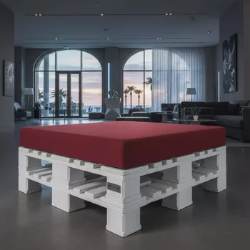 Аренда Оттоман из паллет White pallet Red в отеле Hyatt Regency Sochi — ART SPACE