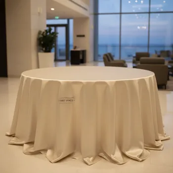 Аренда Скатерть круглая атласная сливочного цвета Аккорд в отеле Hyatt Regency Sochi — ART SPACE
