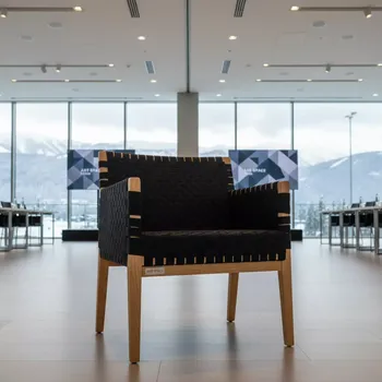 Аренда Полукресло рогожка чёрная ножки бук Ostin в Courtyard by Marriott Sochi — ART SPACE