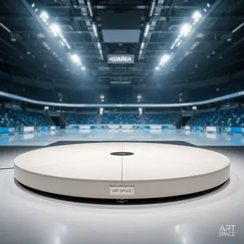 Аренда Подиум поворотный круглый 4 метра в ледовой арене «Шайба» — ART SPACE
