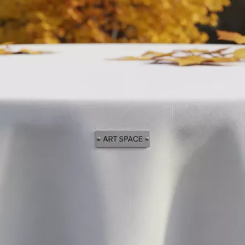 Аренда Скатерть круглая белая 280 см жаккард в Stella di Mosca — ART SPACE