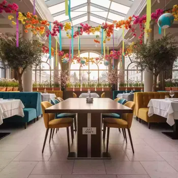 Аренда Стол обеденный TVGL 010018 T1 в ресторане «La Terrazza» — ART SPACE