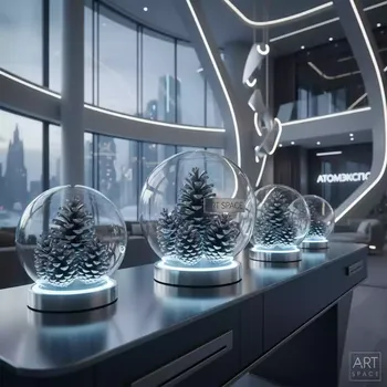Аренда Декор новогодний шишки в стекле на вилле «Анна» — ART SPACE
