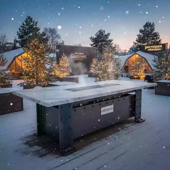 Аренда Стол с подогревом R1003 Afyon marble в ресторане «Магадан» — ART SPACE