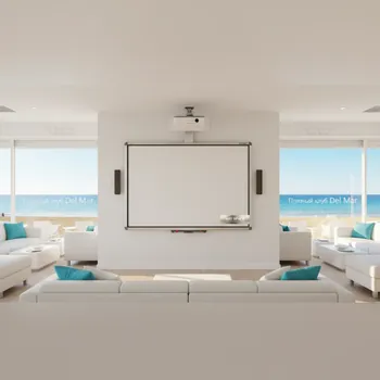 Аренда Комплект интерактивный SMART Board SB480 с проектором SMART V10 в пляжном клубе Del Mar — ART SPACE
