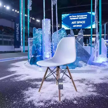 Аренда Стул дизайнерский Eames DSW DAR white белый на Сочи Автодроме — ART SPACE