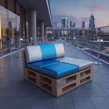 Аренда Пуфик из паллет деревянный в ресторане «La Terrazza» — ART SPACE