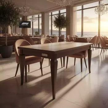 Аренда Стол Николь 3C TLH 037AR3 CDT016 120х70 Cappuccino в ресторане «Sanremo» — ART SPACE