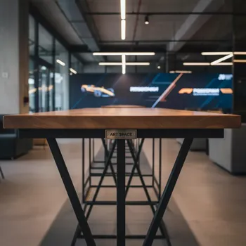 Аренда Стол барный Cube Black со столешницей из дерева в Radisson Collection Paradise — ART SPACE