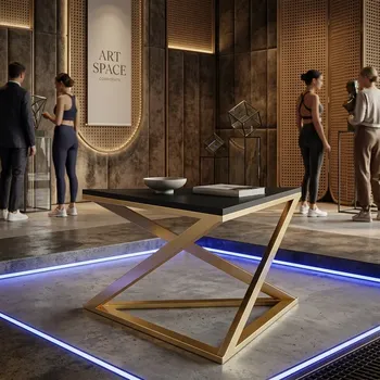 Аренда золотого журнального стола в Сочи ART SPACE