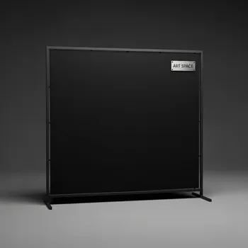 Аренда Ширма мобильная черная 200х200 см в Mantera Supreme — ART SPACE