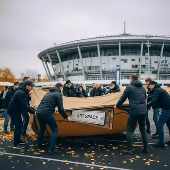 Аренда Задание сборка разборка палатки в ледовой арене «Шайба» — ART SPACE