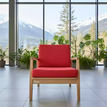Аренда Кресло с красной подушкой в Green Flow Hotel — ART SPACE