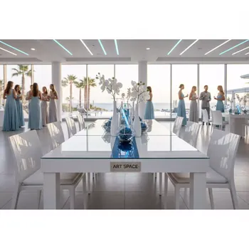 Аренда Стол Лидер 1 1200х600 белый ПВХ в Sport Inn Hotel & Wellness — ART SPACE
