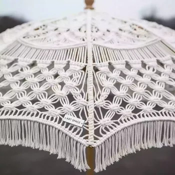 Аренда Зонт садовый Boho Macrame плетеный Ø 2,5 м в Stella di Mosca — ART SPACE