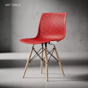 Аренда Стул перфорированный пластиковый красный Eames в Golden Tulip Rosa Khutor — ART SPACE