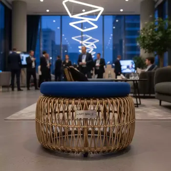 Аренда Пуф плетеный Vino с подушкой в Mövenpick Hotel — ART SPACE