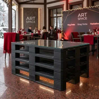 Аренда стола Pallet Black в Сочи — заказать в ART SPACE