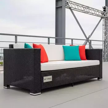 Аренда Диван из искусственного ротанга YH C3250W в пляжном комплексе VinoGrad — ART SPACE