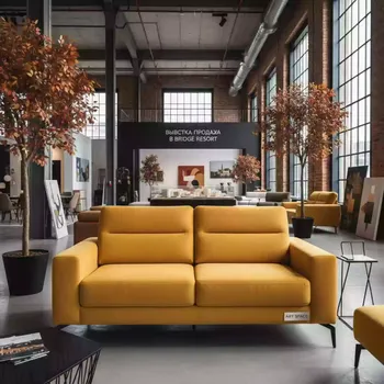 Аренда Диван Томас солнечный желтый в Bridge Resort — ART SPACE