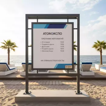 Аренда Доска ASKELL с внутренними креплениями LUX 60х90 см на пляжных клубах Хосты — ART SPACE