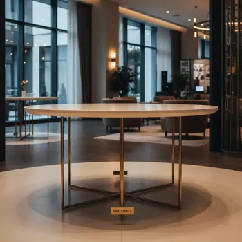 Аренда Стол Аскольд D180 золото в Courtyard by Marriott Sochi — ART SPACE