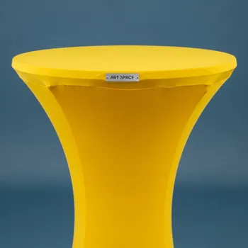 Аренда Скатерть стрейч D78 для коктейльного стола желтая в санатории «Октябрьский» — ART SPACE