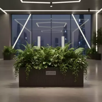 Аренда Кашпо Prosperplast Rato Low венге в Alpha Sirius — ART SPACE